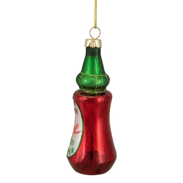 Northlight 4-in Red And Green Glass Bottle Of Hot Sauce Christmas Ornament 4 Northlight 4-in Red And Green Glass Bottle Of Hot Sauce Christmas Ornament - Image 2