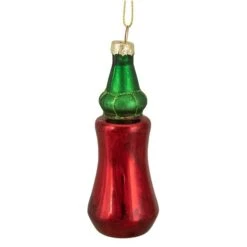 Northlight 4-in Red And Green Glass Bottle Of Hot Sauce Christmas Ornament 9 Northlight 4-in Red And Green Glass Bottle Of Hot Sauce Christmas Ornament -Northlight Paradise 331054685 AlternateImage4 l