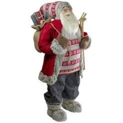 Northlight 4-ft Standing Santa Christmas Figure With Skis And Fur Boots -Northlight Paradise 331054687 AlternateImage1 l
