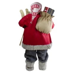 Northlight 4-ft Standing Santa Christmas Figure With Skis And Fur Boots -Northlight Paradise 331054687 AlternateImage3 l