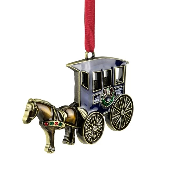 Northlight Antique Brass-Plated Horse And Buggy Christmas Ornament 2.25-in X 0.25-in 5 Northlight Antique Brass-Plated Horse And Buggy Christmas Ornament 2.25-in X 0.25-in - Image 3