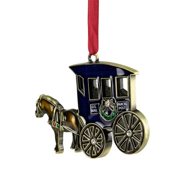 Northlight Antique Brass-Plated Horse And Buggy Christmas Ornament 2.25-in X 0.25-in 4 Northlight Antique Brass-Plated Horse And Buggy Christmas Ornament 2.25-in X 0.25-in - Image 2