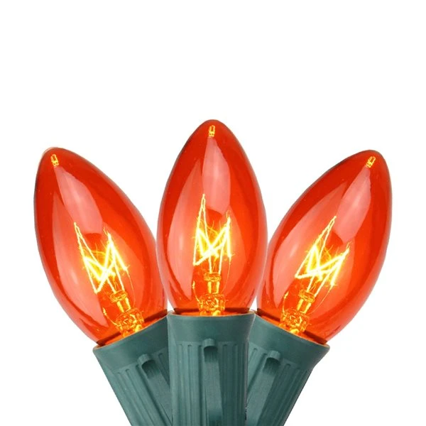 Northlight 24-ft Green Wire Orange C9 Christmas Light Set - 25-Light 3 Northlight 24-ft Green Wire Orange C9 Christmas Light Set - 25-Light