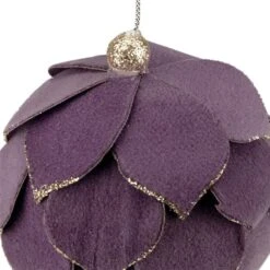 Northlight 7-in Purple Flower Glitter Petal Shatterproof Ball Christmas Ornament -Northlight Paradise 331054699 AlternateImage1 l