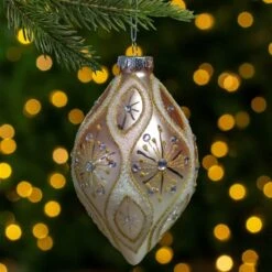 Northlight 5.5-in Rose Gold Retro Ombre Glass Christmas Drop Ornament -Northlight Paradise 331054702 AlternateImage1 l