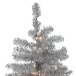 Northlight 4.5-ft Pre-Lit Silver Metallic Tinsel Artificial Christmas Tree -Northlight Paradise 331054704 AlternateImage1 l