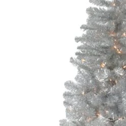 Northlight 4.5-ft Pre-Lit Silver Metallic Tinsel Artificial Christmas Tree -Northlight Paradise 331054704 AlternateImage3 l