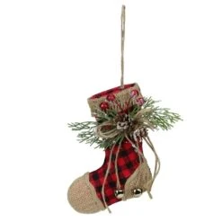 Northlight 5.75-in Red Plaid And Burlap Christmas Stocking Ornament -Northlight Paradise 331054707 MainImage 001 l