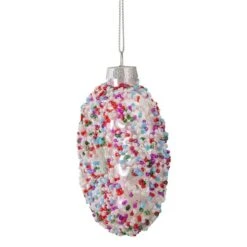 Northlight 3.5-in Pink Doughnut With Sprinkles Glass Christmas Ornament -Northlight Paradise 331054708 AlternateImage2 l