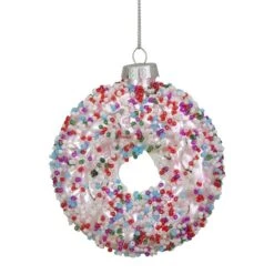 Northlight 3.5-in Pink Doughnut With Sprinkles Glass Christmas Ornament -Northlight Paradise 331054708 MainImage 001 l