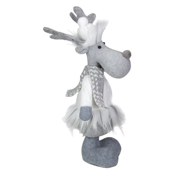 Northlight 12.5-in Grey And White Standing Moose Tabletop Christmas Decoration 5 Northlight 12.5-in Grey And White Standing Moose Tabletop Christmas Decoration - Image 3