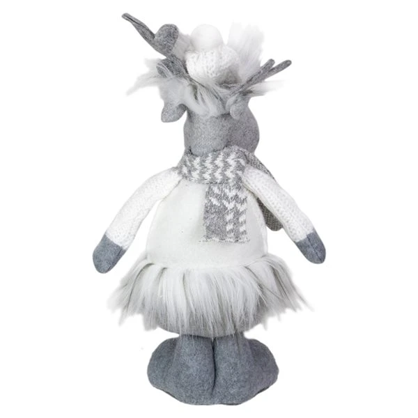 Northlight 12.5-in Grey And White Standing Moose Tabletop Christmas Decoration 7 Northlight 12.5-in Grey And White Standing Moose Tabletop Christmas Decoration - Image 5
