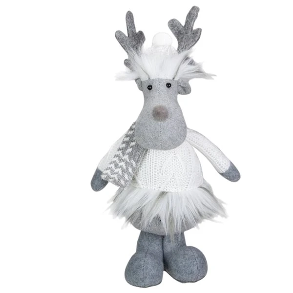 Northlight 12.5-in Grey And White Standing Moose Tabletop Christmas Decoration 3 Northlight 12.5-in Grey And White Standing Moose Tabletop Christmas Decoration