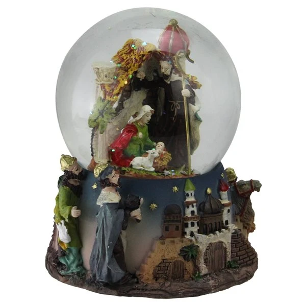 Northlight 5.75-in Nativity Manger Scene Religious Christmas Musical Snow Globe 3 Northlight 5.75-in Nativity Manger Scene Religious Christmas Musical Snow Globe