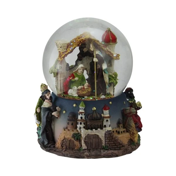 Northlight 5.75-in Nativity Manger Scene Religious Christmas Musical Snow Globe 4 Northlight 5.75-in Nativity Manger Scene Religious Christmas Musical Snow Globe - Image 2