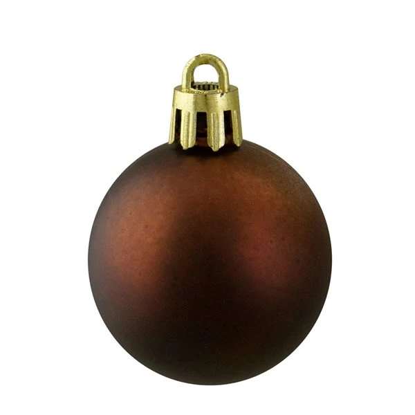 Northlight 96-Piece Mocha Brown Shatterproof 4-Finish Christmas Ball Ornaments 4 Northlight 96-Piece Mocha Brown Shatterproof 4-Finish Christmas Ball Ornaments - Image 2