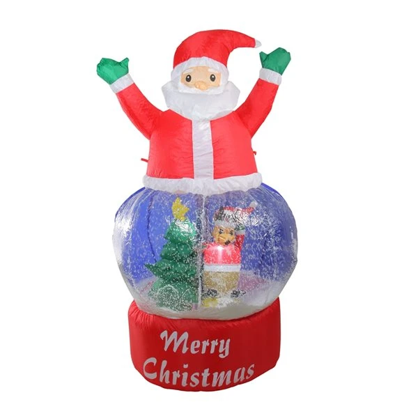 Northlight 57-in Inflatable Santa Claus Snow Globe Outdoor Christmas Decoration 3 Northlight 57-in Inflatable Santa Claus Snow Globe Outdoor Christmas Decoration
