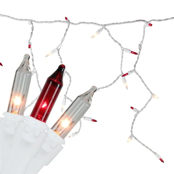 Northlight 5.75-ft Red And Clear Mini Icicle Christmas Lights 5 Northlight 5.75-ft Red And Clear Mini Icicle Christmas Lights - Image 3