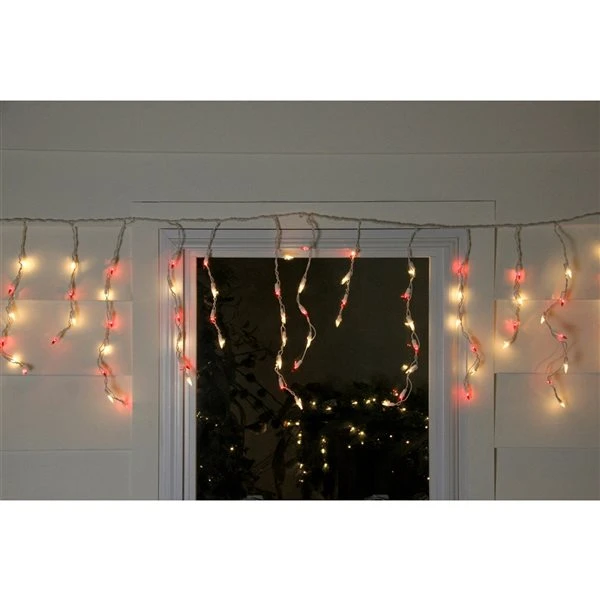 Northlight 5.75-ft Red And Clear Mini Icicle Christmas Lights 4 Northlight 5.75-ft Red And Clear Mini Icicle Christmas Lights - Image 2