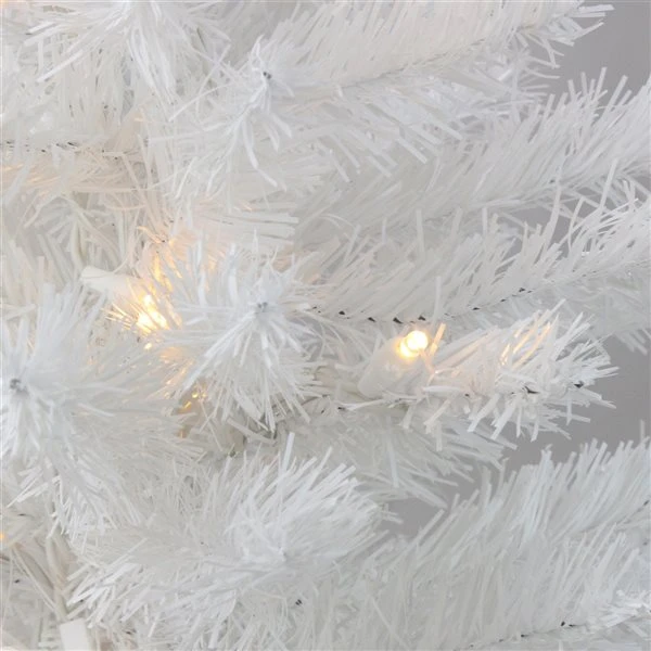 Northlight 3-ft Pre-Lit LED Snow White Medium Artificial Christmas Tree - Clear Lights 4 Northlight 3-ft Pre-Lit LED Snow White Medium Artificial Christmas Tree - Clear Lights - Image 2
