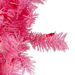 Northlight 36-in Pre-Lit Pink Spruce Artificial Christmas Wreath - Pink Lights