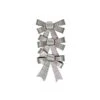 IH Casa Decor Silver Shiny Triple Christmas Bow - Set Of 6 -Northlight Paradise 331055048 MainImage 001 l