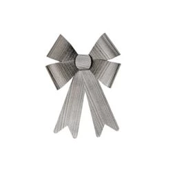 IH Casa Decor Silver Shiny Christmas Bow - Set Of 6
