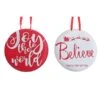 IH Casa Decor Assorted Round Metal Christmas Wall Signs - Set Of 2 2 IH Casa Decor Assorted Round Metal Christmas Wall Signs - Set Of 2 -Northlight Paradise 331056302 MainImage 001 l