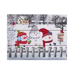 IH Casa Decor Family Of Snowmen Wooden Christmas Wall Art