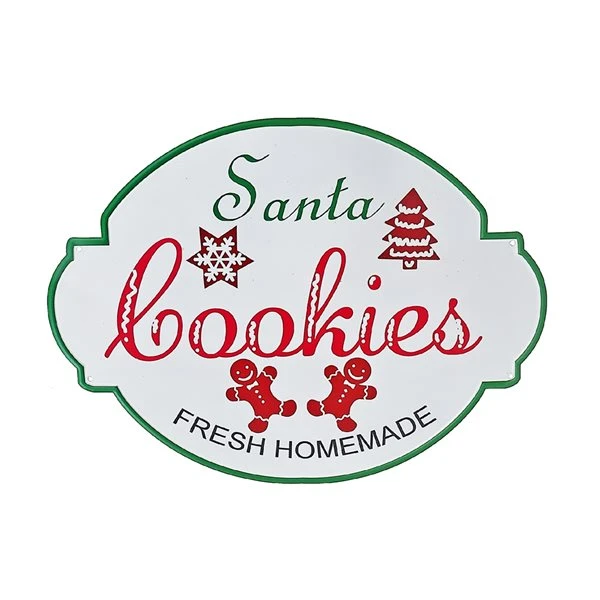 IH Casa Decor "Santa Cookies" Metal Christmas Wall Sign 3 IH Casa Decor "Santa Cookies" Metal Christmas Wall Sign