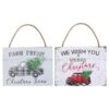 IH Casa Decor Assorted Truck With Tree Christmas Wall Signs - Set Of 2
