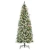 HomCom 6-ft Pre-Lit Leg Base Pine Full Flocked Green Artificial Christmas Tree With 300 Constant Warm White LED Lights 1 HomCom 6-ft Pre-Lit Leg Base Pine Full Flocked Green Artificial Christmas Tree With 300 Constant Warm White LED Lights -Northlight Paradise 331058272 MainImage 001 l