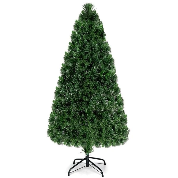 Costway 5-ft Pre-Lit Fibre Optic Artificial PVC Christmas Tree With Metal Stand 7 Costway 5-ft Pre-Lit Fibre Optic Artificial PVC Christmas Tree With Metal Stand - Image 5