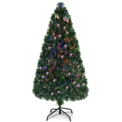 Costway 5-ft Pre-Lit Fibre Optic Artificial PVC Christmas Tree With Metal Stand 9 Costway 5-ft Pre-Lit Fibre Optic Artificial PVC Christmas Tree With Metal Stand -Northlight Paradise 331060001 MainImage 001 l