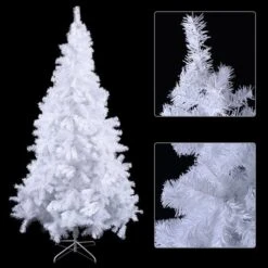 Costway 6-ft Artificial PVC Christmas Tree With Metal Stand Indoor/Outdoor Décor White -Northlight Paradise 331060006 AlternateImage2 l