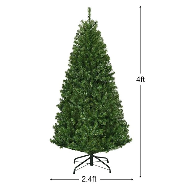 Costway 4-ft Pre-Lit Artificial Christmas Tree Premium Hinged With 100 LED Lights And Stand 3 Costway 4-ft Pre-Lit Artificial Christmas Tree Premium Hinged With 100 LED Lights And Stand