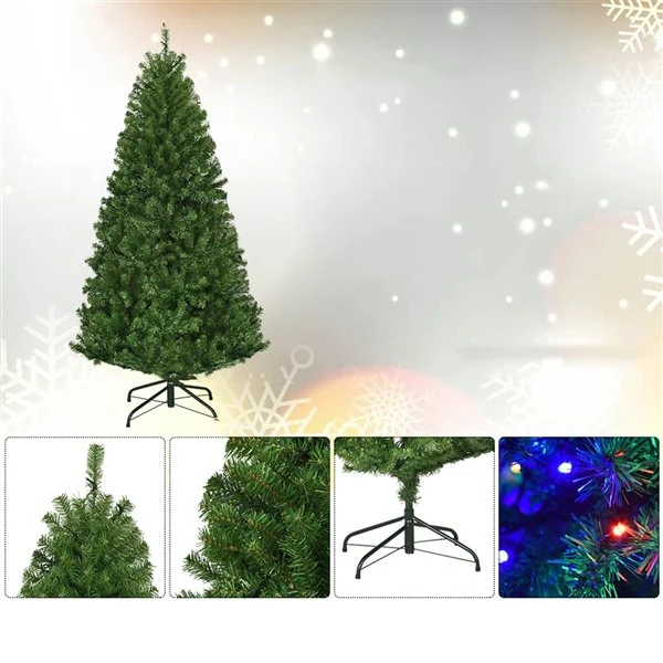 Costway 4-ft Pre-Lit Artificial Christmas Tree Premium Hinged With 100 LED Lights And Stand 6 Costway 4-ft Pre-Lit Artificial Christmas Tree Premium Hinged With 100 LED Lights And Stand - Image 4