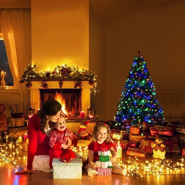 Costway 4-ft Pre-Lit Artificial Christmas Tree Premium Hinged With 100 LED Lights And Stand 7 Costway 4-ft Pre-Lit Artificial Christmas Tree Premium Hinged With 100 LED Lights And Stand - Image 5