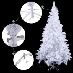 Costway 5-ft Artificial PVC Christmas Tree With Stand Xmas Holiday Decor White -Northlight Paradise 331060019 AlternateImage2 l