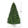 Costway 8-ft Pre-Lit Artificial Christmas Tree Hinged With 600 LED Lights And Pine Cones -Northlight Paradise 331060028 AlternateImage1 l