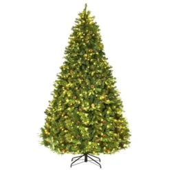 Costway 8-ft Pre-Lit Artificial Christmas Tree Hinged With 600 LED Lights And Pine Cones -Northlight Paradise 331060028 MainImage 001 l