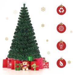 Costway 7-ft Pre-Lit Fibre Optic Artificial Christmas Tree With 280 LED Lights And Top Star 10 Costway 7-ft Pre-Lit Fibre Optic Artificial Christmas Tree With 280 LED Lights And Top Star -Northlight Paradise 331060035 AlternateImage2 l