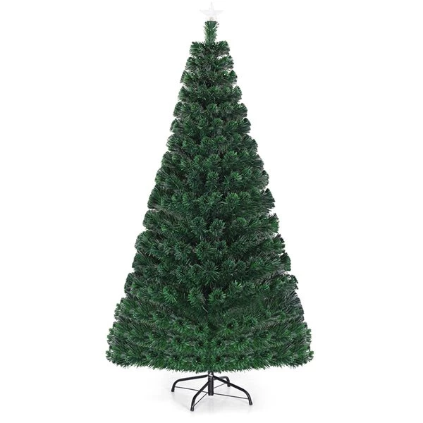 Costway 7-ft Pre-Lit Fibre Optic Artificial Christmas Tree With 280 LED Lights And Top Star 7 Costway 7-ft Pre-Lit Fibre Optic Artificial Christmas Tree With 280 LED Lights And Top Star - Image 5