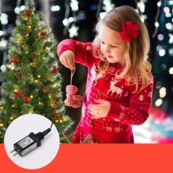 Costway 3-ft Pre-Lit Christmas Entrance Tree In Urn With 40 LED Light Red Berries Pine Cone -Northlight Paradise 331060051 AlternateImage2 l