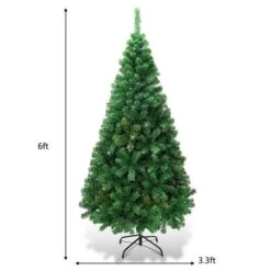 Costway 6-ft Artificial PVC Christmas Tree With Stand Holiday Season Indoor/Outdoor Green -Northlight Paradise 331060052 AlternateImage1 l