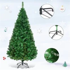 Costway 6-ft Artificial PVC Christmas Tree With Stand Holiday Season Indoor/Outdoor Green -Northlight Paradise 331060052 AlternateImage4 l