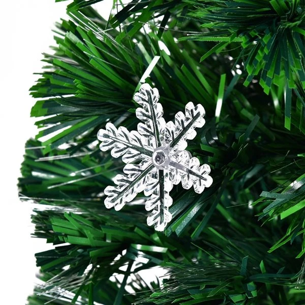 Costway 4-ft Pre-Lit Fibre Optic Artificial Christmas Tree With Lights Snowflakes 4 Costway 4-ft Pre-Lit Fibre Optic Artificial Christmas Tree With Lights Snowflakes - Image 2