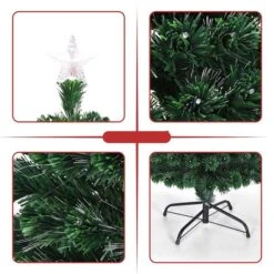 Costway 7-ft Pre-Lit Artificial Christmas Tree Fibre Optic With Multicolour LED Lights And Stand -Northlight Paradise 331060061 AlternateImage2 l