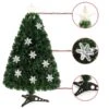 Costway 3-ft Pre-Lit Fibre Optic Artificial Christmas Tree With Multicolour Lights Snowflakes