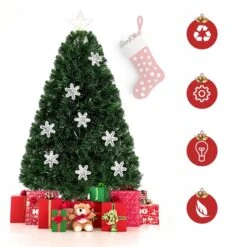 Costway 3-ft Pre-Lit Fibre Optic Artificial Christmas Tree With Multicolour Lights Snowflakes 11 Costway 3-ft Pre-Lit Fibre Optic Artificial Christmas Tree With Multicolour Lights Snowflakes -Northlight Paradise 331060066 AlternateImage4 l